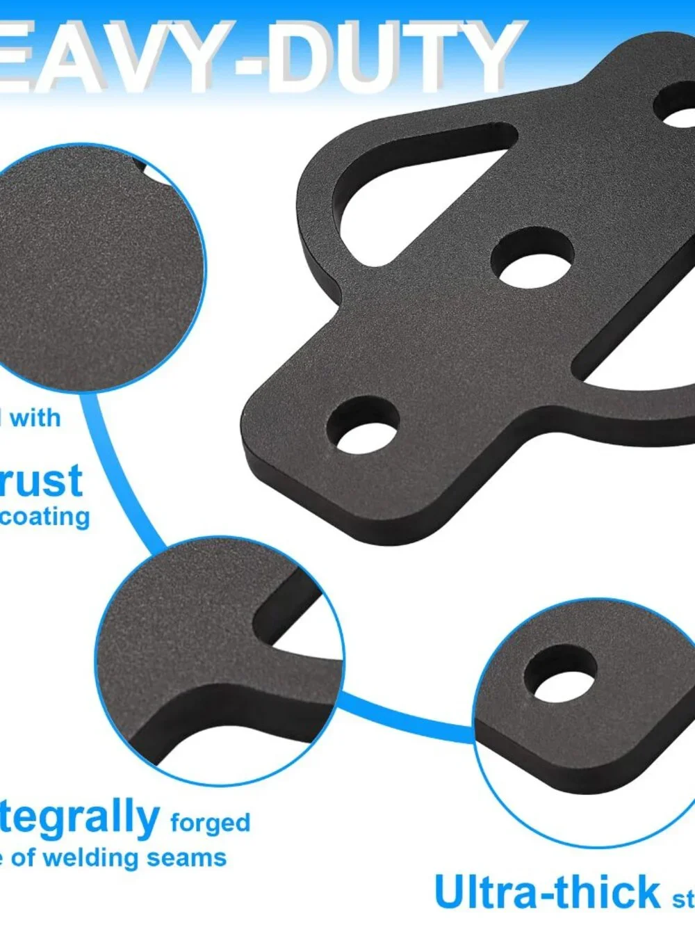 3-Way Trailer Hitch Adapter Steel Hitch Mount with Bolt for ATV Lawn Mower Golf